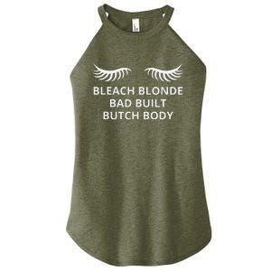 Bleach Blonde Bad Built Butch Body Women's Perfect Tri Rocker Tank