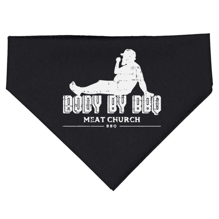 Body By Bbq Funny Barbecue Grill Meat Lover USA-Made Doggie Bandana