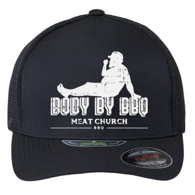 Body By Bbq Funny Barbecue Grill Meat Lover Flexfit Unipanel Trucker Cap