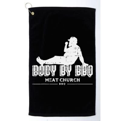 Body By Bbq Funny Barbecue Grill Meat Lover Platinum Collection Golf Towel