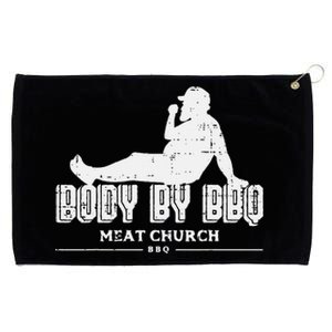 Body By Bbq Funny Barbecue Grill Meat Lover Grommeted Golf Towel