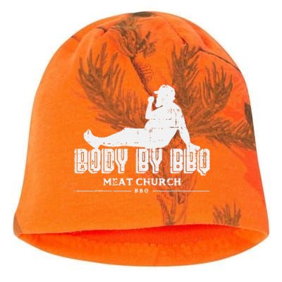 Body By Bbq Funny Barbecue Grill Meat Lover Kati - Camo Knit Beanie