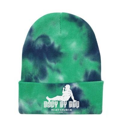 Body By Bbq Funny Barbecue Grill Meat Lover Tie Dye 12in Knit Beanie