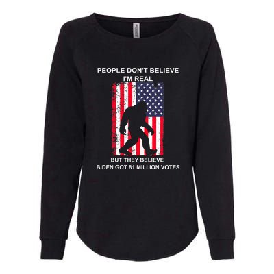 Believe Biden Bigfoot For 4th Of July Womens California Wash Sweatshirt