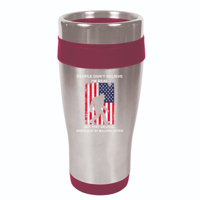 Believe Biden Bigfoot For 4th Of July 16oz Travel Tumbler