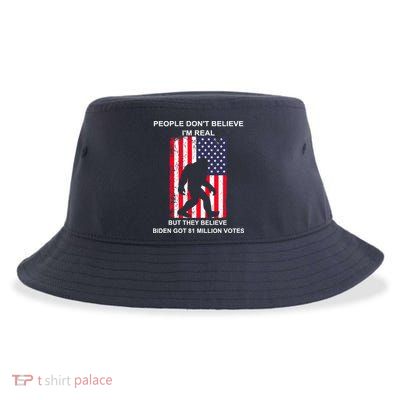 Believe Biden Bigfoot For 4th Of July Sustainable Bucket Hat
