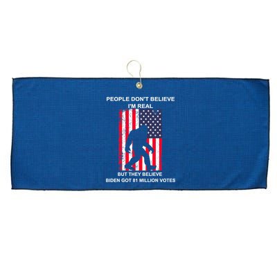 Believe Biden Bigfoot For 4th Of July Large Microfiber Waffle Golf Towel