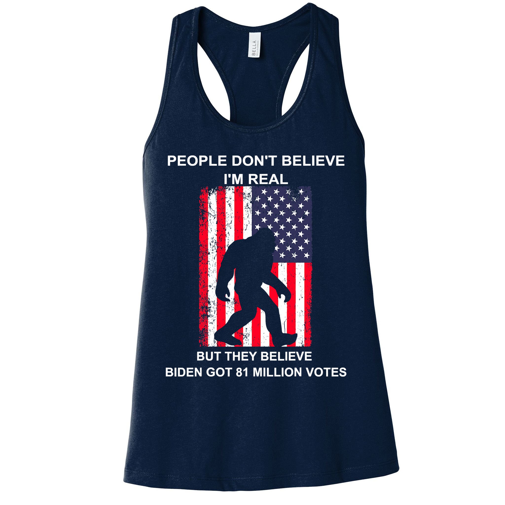 Believe Biden Bigfoot For 4th Of July Womens Tank Top