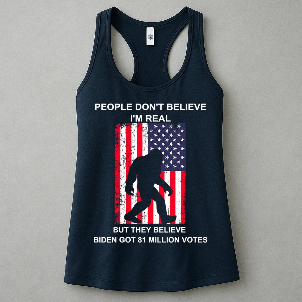 Believe Biden Bigfoot For 4th Of July Womens Tank Top