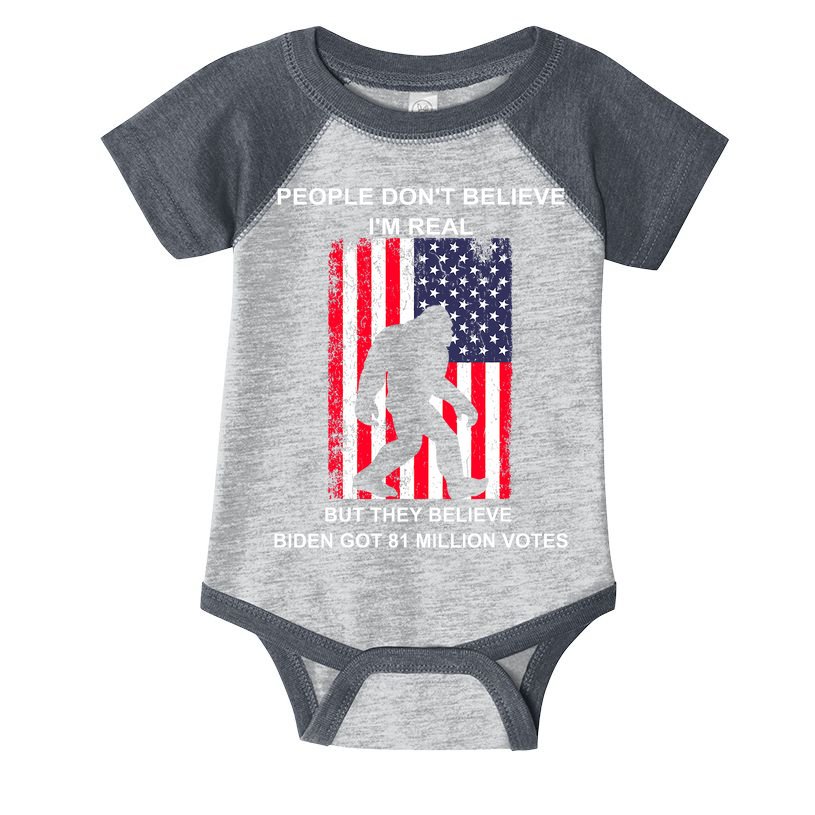 Believe Biden Bigfoot For 4th Of July Infant Baby Jersey Bodysuit