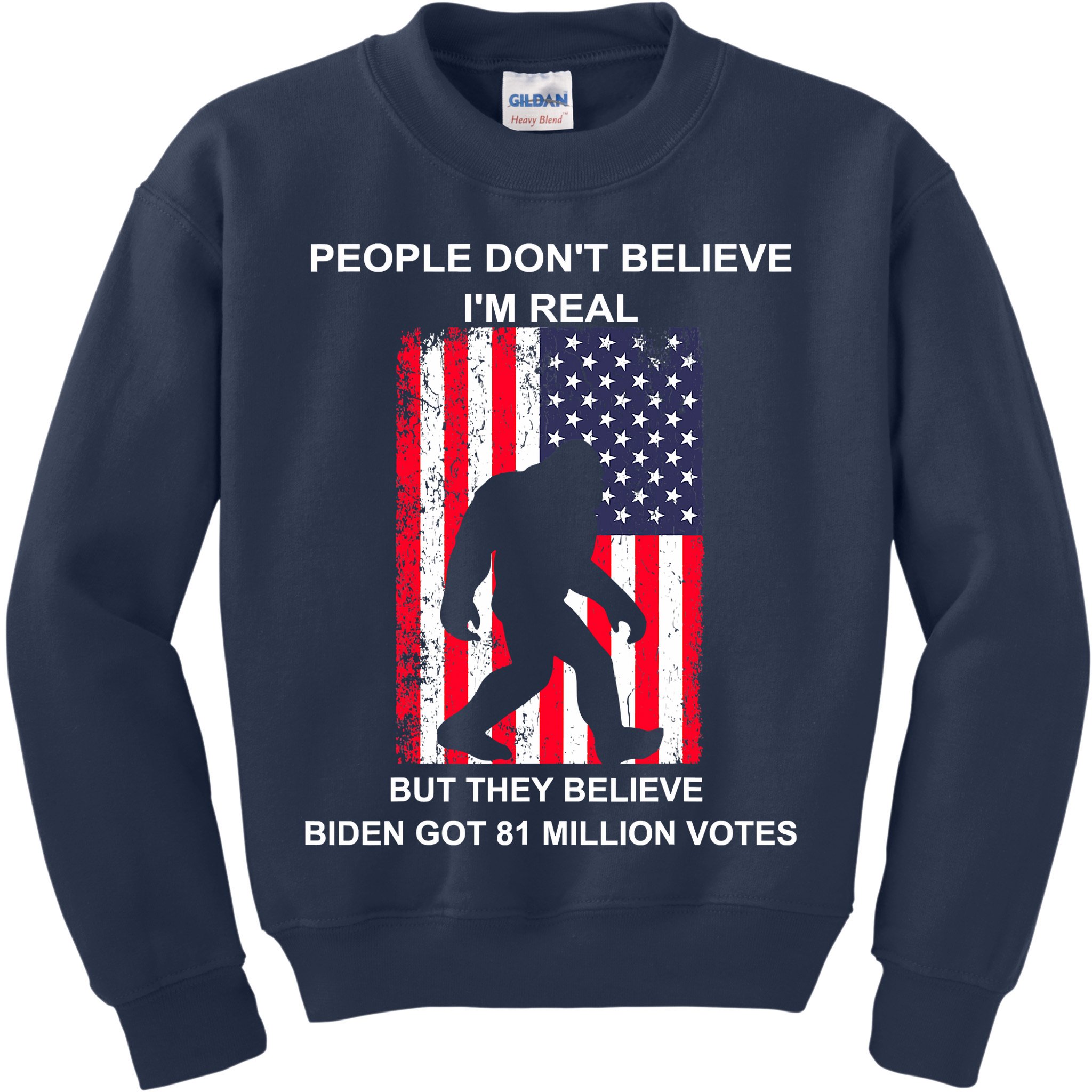 Believe Biden Bigfoot For 4th Of July Kids Sweatshirt