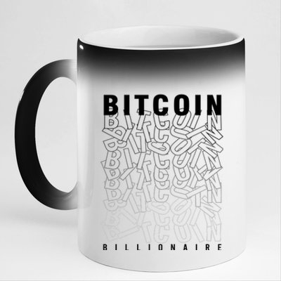 Bitcoin Billionaire 11oz Black Color Changing Mug