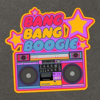Bang Bang Boogie. Boom Box. Pop Art Stickers. Hip Hop Cotton Canvas Backpack