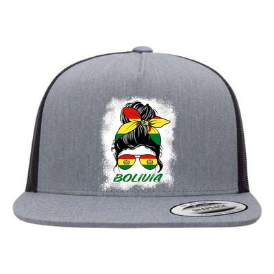 Bolivia Bleached Bolivian Bolivian Flat Bill Trucker Hat