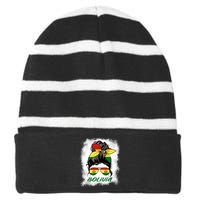 Bolivia Bleached Bolivian Bolivian Striped Beanie with Solid Band