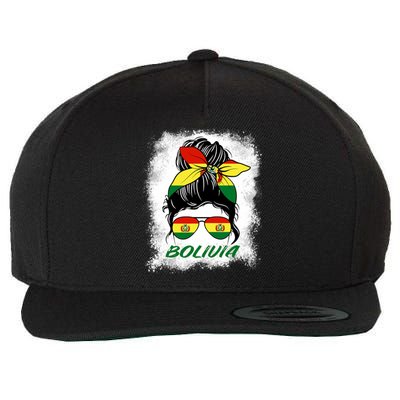 Bolivia Bleached Bolivian Bolivian Wool Snapback Cap