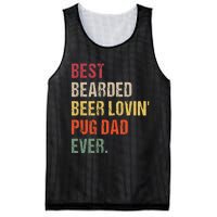 Best Bearded Beer Lovin' Pug Dad Ever Mesh Reversible Basketball Jersey Tank