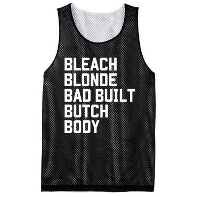 Bleach Blonde Bad Built Butch Body Antimaga Mesh Reversible Basketball Jersey Tank