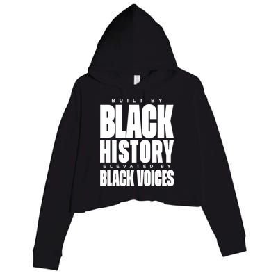 Built By Black History Elevated By Black Voices Crop Fleece Hoodie