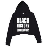Built By Black History Elevated By Black Voices Crop Fleece Hoodie