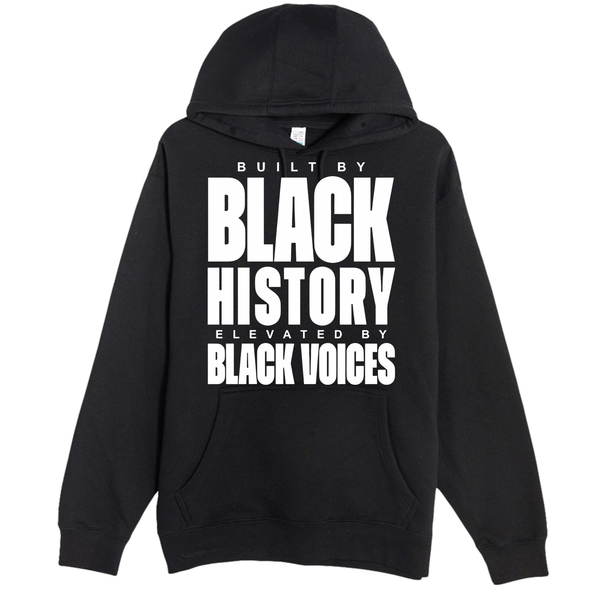 Built By Black History Elevated By Black Voices Premium Pullover Hoodie