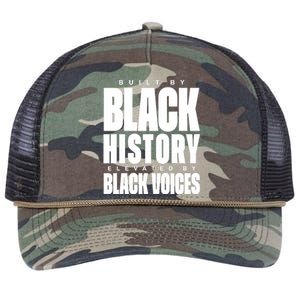 Built By Black History Elevated By Black Voices Retro Rope Trucker Hat Cap