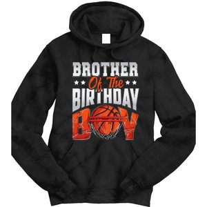 Brother Basketball Birthday Boy Family Baller B Day Party Tie Dye Hoodie