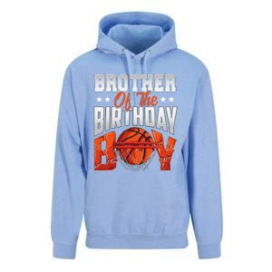 Brother Basketball Birthday Boy Family Baller B Day Party Unisex Surf Hoodie