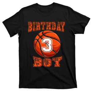 Basketball Birthday Boy 3 Year Old 3rd Birthday T-Shirt