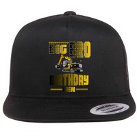 Big Bro Brother Birthday Crew Party Excavator Flatbill Hat