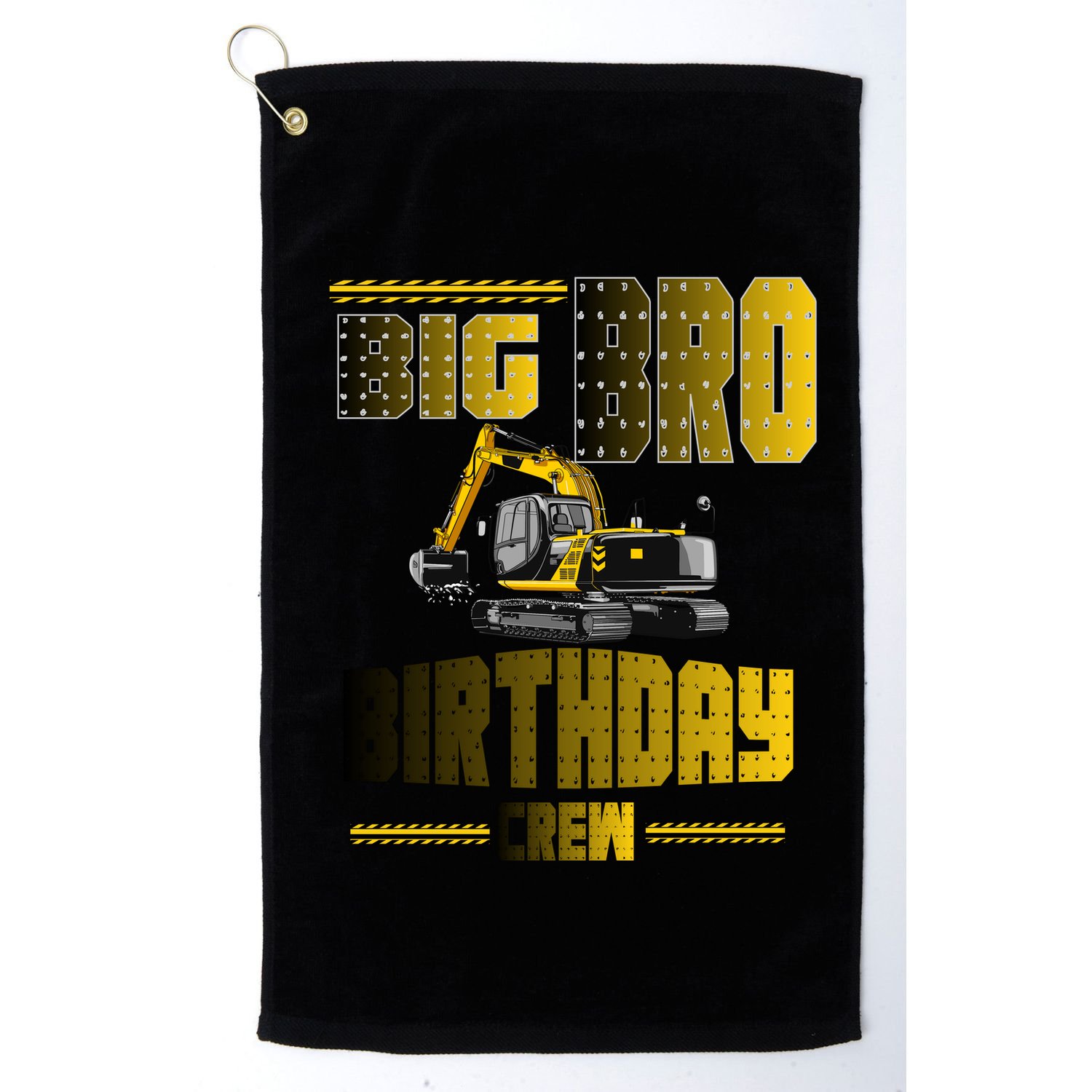 Big Bro Brother Birthday Crew Party Excavator Golf Towel