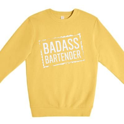 Badass Bartender Barkeeper Mixer Drinks Server Premium Crewneck Sweatshirt