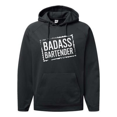 Badass Bartender Barkeeper Mixer Drinks Server Performance Fleece Hoodie