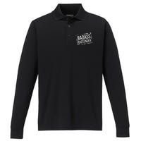 Badass Bartender Barkeeper Mixer Drinks Server Performance Long Sleeve Polo