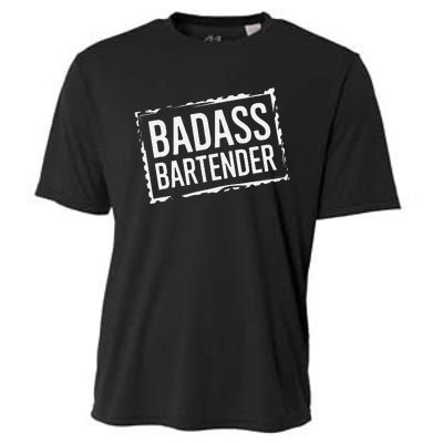 Badass Bartender Barkeeper Mixer Drinks Server Cooling Performance Crew T-Shirt