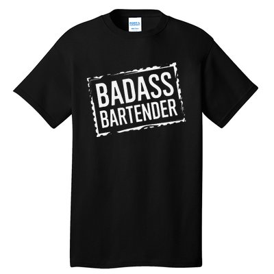 Badass Bartender Barkeeper Mixer Drinks Server Tall T-Shirt