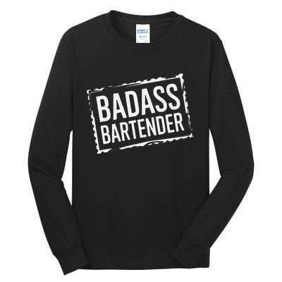 Badass Bartender Barkeeper Mixer Drinks Server Tall Long Sleeve T-Shirt