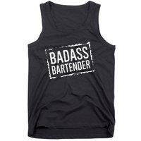 Badass Bartender Barkeeper Mixer Drinks Server Tank Top