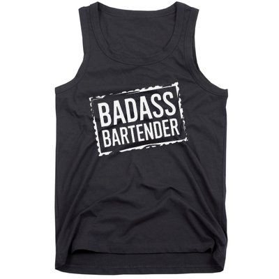 Badass Bartender Barkeeper Mixer Drinks Server Tank Top