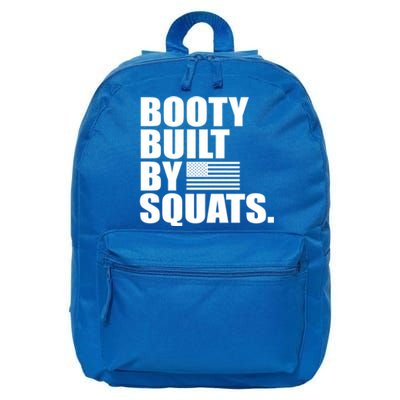 Booty Built By Squats Fitness Gym Rat Leg Day Birthday Flag Gift 16 in Basic Backpack