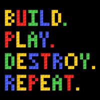 Block Building Build Play Destroy Repeat Brick Builder Impact Tech Backpack