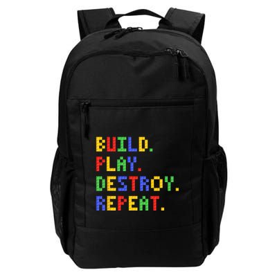 Block Building Build Play Destroy Repeat Brick Builder Daily Commute Backpack