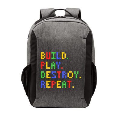 Block Building Build Play Destroy Repeat Brick Builder Vector Backpack