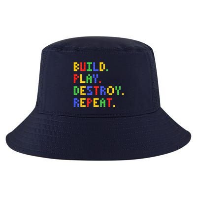 Block Building Build Play Destroy Repeat Brick Builder Cool Comfort Performance Bucket Hat