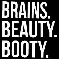 Brains. Beauty. Booty. Cute Funny Workout Impact Tech Backpack