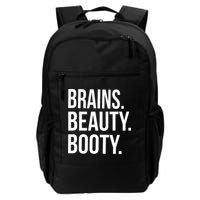Brains. Beauty. Booty. Cute Funny Workout Backpack