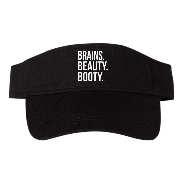 Brains. Beauty. Booty. Cute Funny Workout Visor