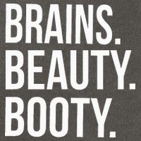 Brains. Beauty. Booty. Cute Funny Workout Cotton Canvas Backpack