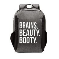 Brains. Beauty. Booty. Cute Funny Workout Vector Backpack