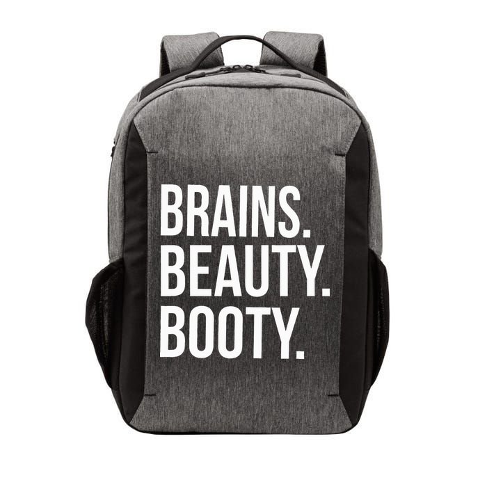 Brains. Beauty. Booty. Cute Funny Workout Vector Backpack